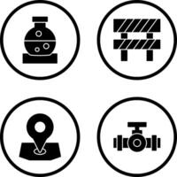 Flask and Barrier Icon vector