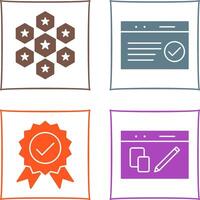 reputaion management and qc passed Icon vector