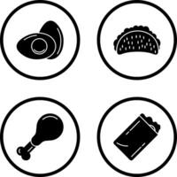 Egg and Tacos Icon vector