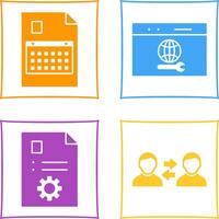 content planning and web support Icon vector