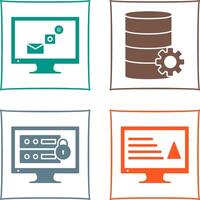 digital marketing and database management Icon vector