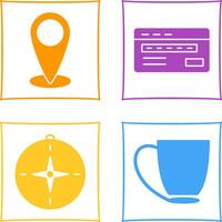 location and credit card Icon vector