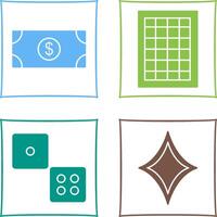 dollar bill and table of rates Icon vector