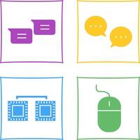 messages and conversation bubbles Icon vector