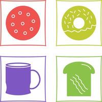 cookie and doughnut Icon vector