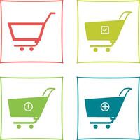 empty cart and confirm order Icon vector