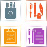 Stationery and Writing Equipment Icon vector