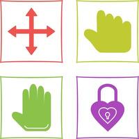 move and hold Icon vector