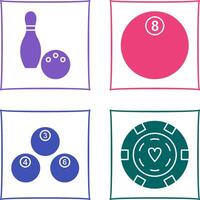 Bowling and Eight Ball Icon vector