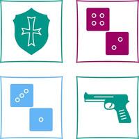 Dice and Shield Icon vector