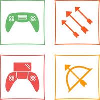 Gaming Console and Arrows Icon vector