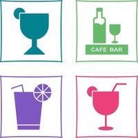 drinks cafe and sherry Icon vector