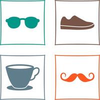 Sunglasses and Shoe Icon vector