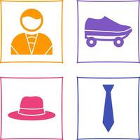 Man and Skates Icon vector