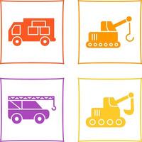 Logistics Car and Lifter Icon vector