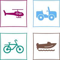 Helicopter and Safari Icon vector