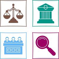 Balance and Courthouse Icon vector