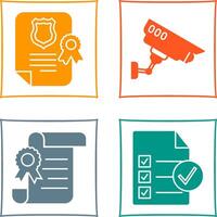 Document and Cctv Icon vector