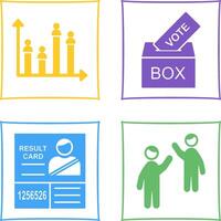 Giing Vote and Candidate and Graph Icon vector