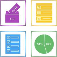 Casting Vote and Ballot Paper Icon vector