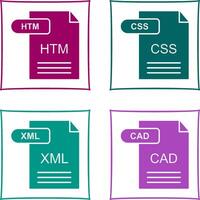HTM and CSS Icon vector