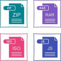 ZIP and RAR Icon vector