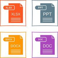XLSX and PPT Icon vector