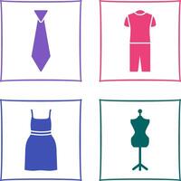 Tie and Pyjamas Icon vector