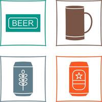 Beer Sign and Beer Mug Icon vector