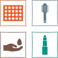 Colored Palette and Comb Icon vector