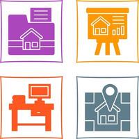Folder and Presentation Icon vector