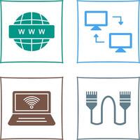 Sharing Systems and World Wide Icon vector