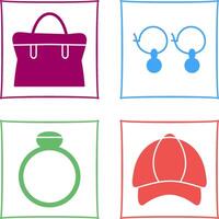 Bag and Earrings Icon vector