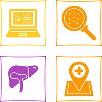 Laptop and Analytics Icon vector