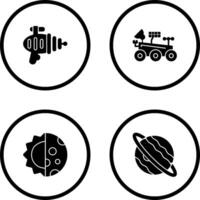 laser gun mars rover Icon vector