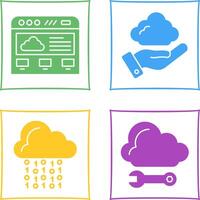 Cloud Comuting and Support Icon vector