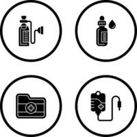 Oxygen and Dropper Icon vector