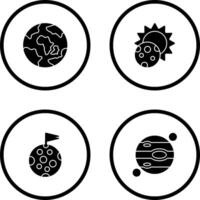 earth and eclipse Icon vector