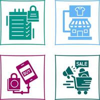 compras y Tienda icono vector