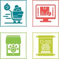 Happy Hour and Out of Stock Icon vector