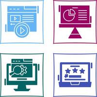 Content and Pie Chart Icon vector