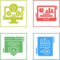 Upload and Dashboard Icon vector