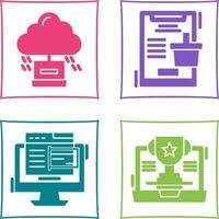 Cloud Computing and Online Shopping Icon vector