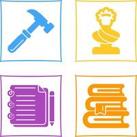 Hammer and Statue Icon vector