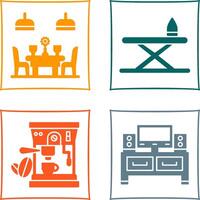 Iron Board and Table Icon vector