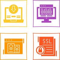 Downlaod and Layout Icon vector