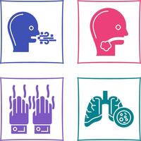 Bad Breath and Throat Cancer Icon vector