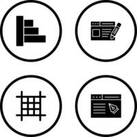 Object Alignment and Web Page Icon vector