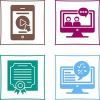 Slidesshow and Conversation Icon vector