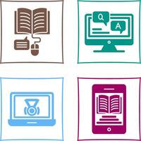Online Learning and Faq Icon vector